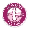 Fly Girl Round Sticker - Your Premium Fishing Gear Store Rods Lines Baits Accessories^ Shop