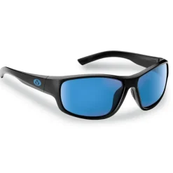 Flying Fisherman Teaser Polarized Sunglasses, Matte Black Frame/Smoke Blue Lens - Your Premium Fishing Gear Store Rods Lines Baits Accessories^ Store