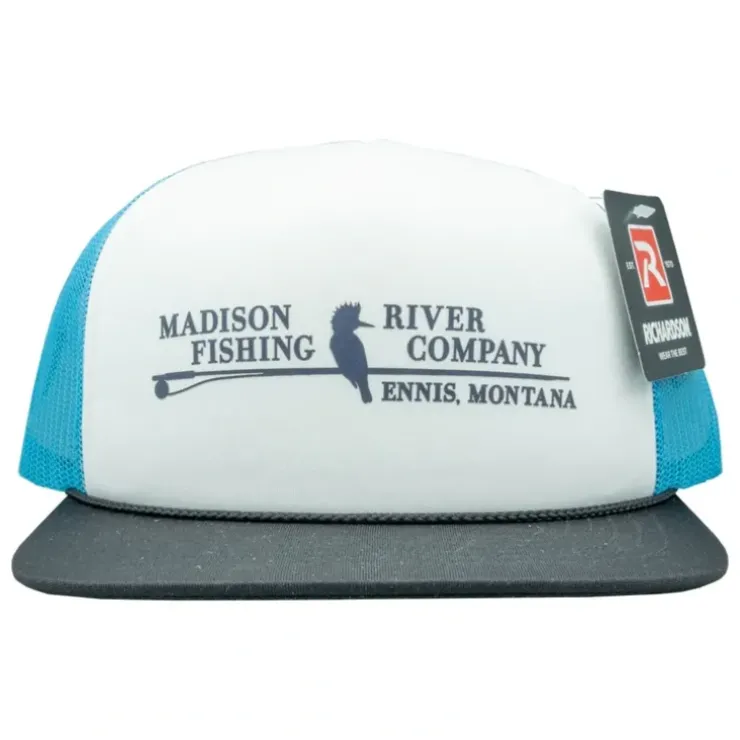 Foam Logo 113 Trucker White/Neon Blue/Black - Your Premium Fishing Gear Store Rods Lines Baits Accessories^ Best Sale