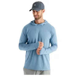 Free Fly Elevate Hoody Blue Fog - Your Premium Fishing Gear Store Rods Lines Baits Accessories^ Store