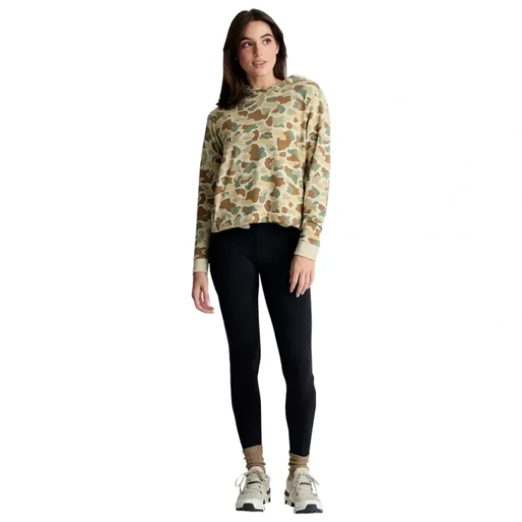 Free Fly Womens Bamboo Lightweight Fleece Cropped Hoodie Vintage Camo - Your Premium Fishing Gear Store Rods Lines Baits Accessories^ Discount