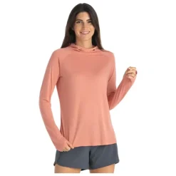 Free Fly Womens Bamboo Lightweight Hoody II Bright Clay - Your Premium Fishing Gear Store Rods Lines Baits Accessories^ Outlet