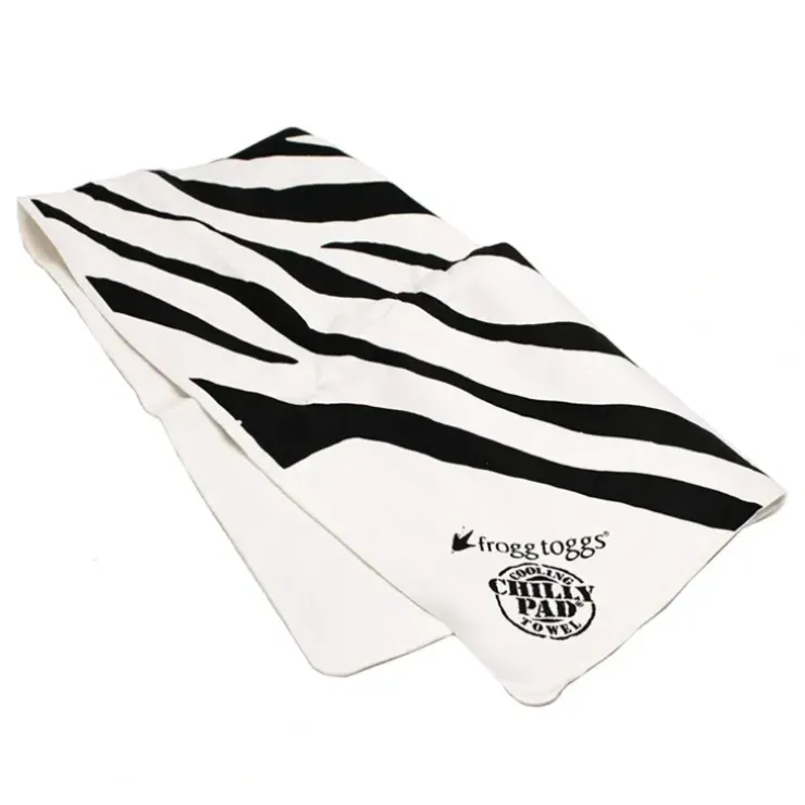 Frogg Toggs Frogg-Edelic Chilly Pad Towel Zebra Black and White 32.5" x 12.5" - Your Premium Fishing Gear Store Rods Lines Baits Accessories^ Cheap