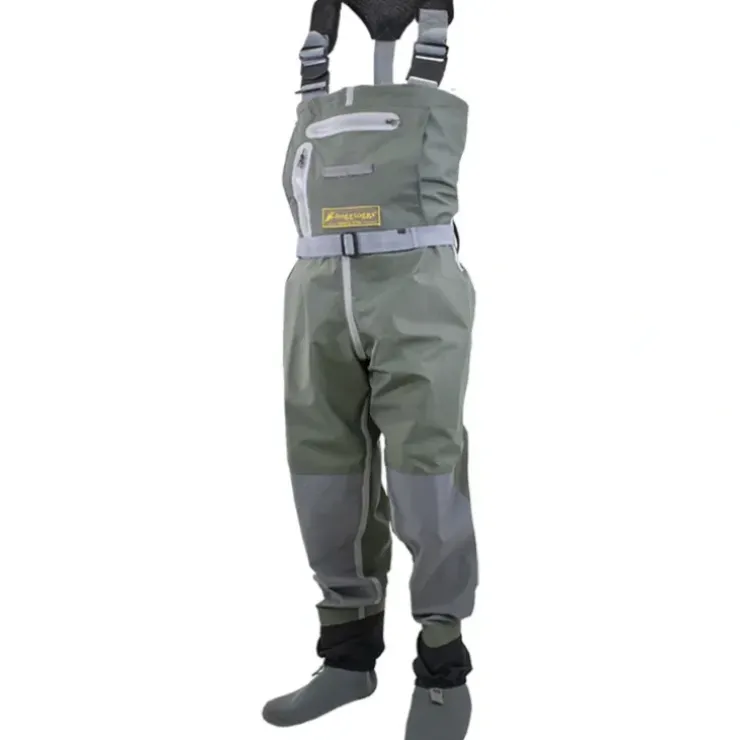 Frogg Toggs Pilot River Guide HD Stocking Foot Wader, Green - Your Premium Fishing Gear Store Rods Lines Baits Accessories^ Clearance