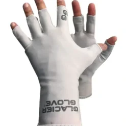 Glacier 009GY S-M GRY Abaco Bay Sun Glove Sm/Med Light Gray - Your Premium Fishing Gear Store Rods Lines Baits Accessories^ Sale