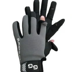 GlacierL Lt.Neoprene Glove Slt/Fng w/Imt Leather Palm, Lrg Black - Your Premium Fishing Gear Store Rods Lines Baits Accessories^ Flash Sale