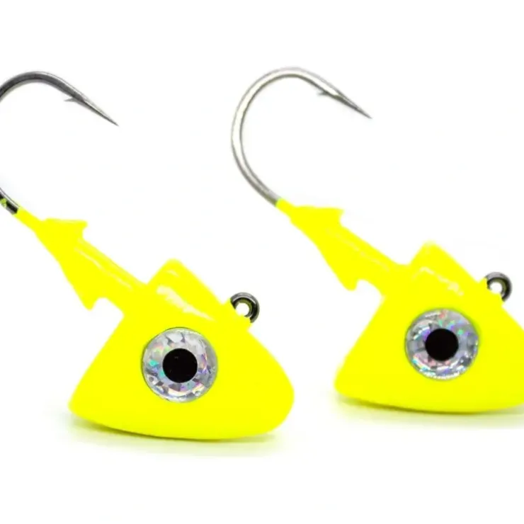 GOT-CHA Swim Bait Head w/ Mustad hook, 8oz, Chartreuse 2pk - Your Premium Fishing Gear Store Rods Lines Baits Accessories^ Online