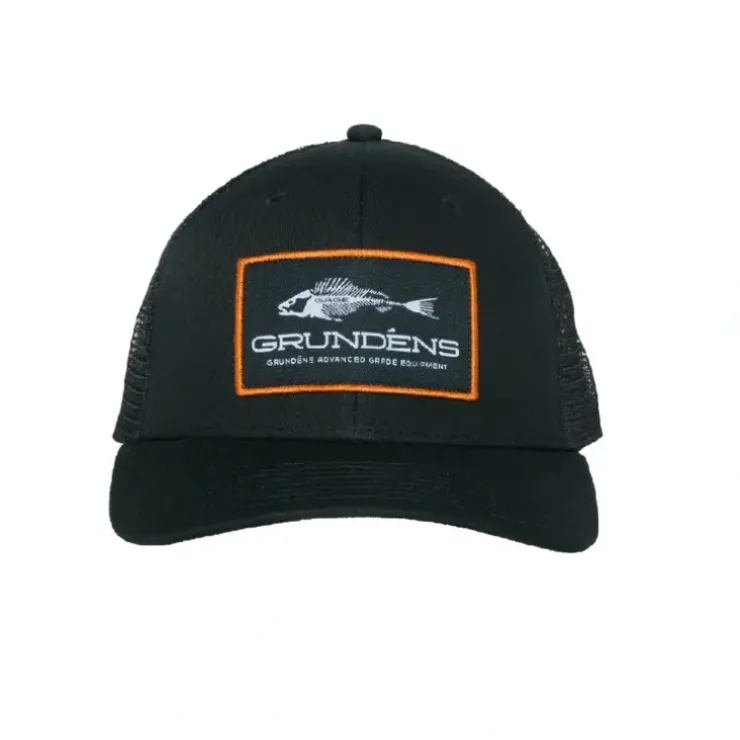 Grundens Gage Trucker Hat- Black - Your Premium Fishing Gear Store Rods Lines Baits Accessories^ Sale