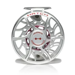 Hatch Iconic 11 Plus Fly Reel Clear Red Mid Arbor - Your Premium Fishing Gear Store Rods Lines Baits Accessories^ New
