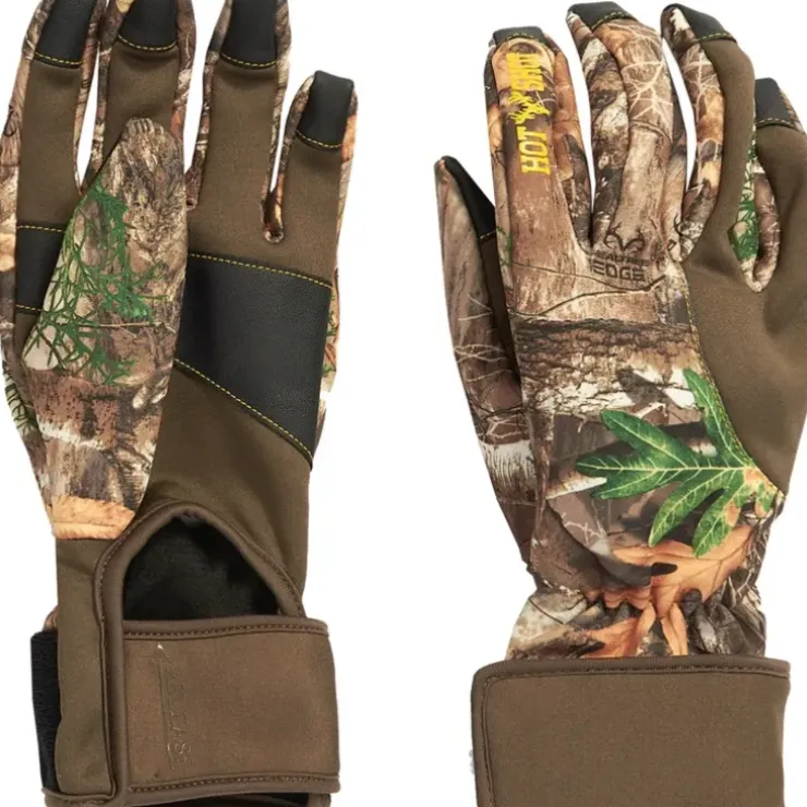 Hot Shot Men's "Axel" Stretch Fleece Touch Bow Gloves Large - Your Premium Fishing Gear Store Rods Lines Baits Accessories^ Online