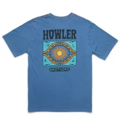 Howler Bros Cotton Pocket T Sun Drinker Blue - Your Premium Fishing Gear Store Rods Lines Baits Accessories^ Online