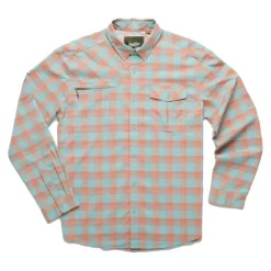 Howler Bros Matagorda Longsleeve River Plaid : Coral - Your Premium Fishing Gear Store Rods Lines Baits Accessories^ Cheap