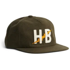 Howler Bros Unstructured Snapback Hats Big HB : Dark Olive - Your Premium Fishing Gear Store Rods Lines Baits Accessories^ Outlet