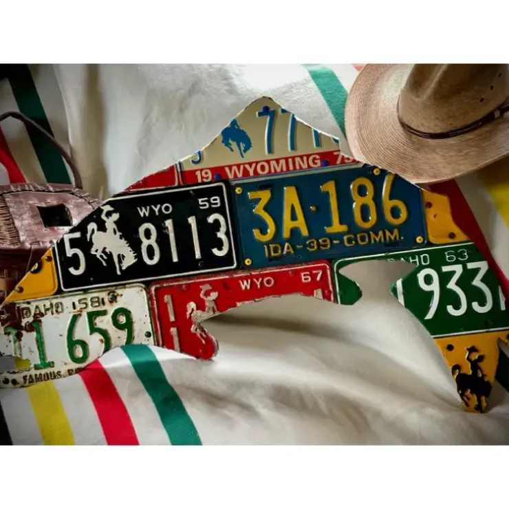 J-Hole One Fly Trout License Plate Art - Your Premium Fishing Gear Store Rods Lines Baits Accessories^ Clearance