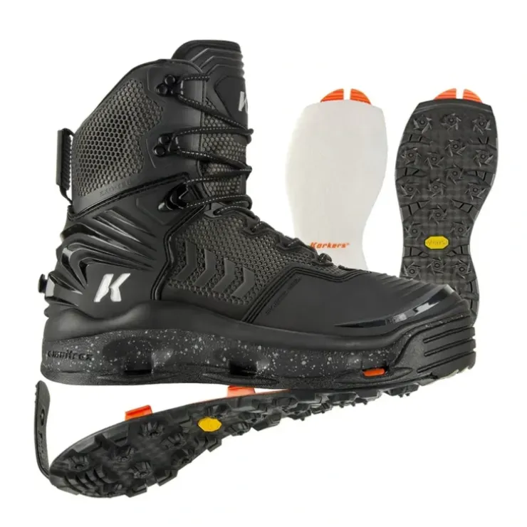 Korkers River Ops Wading Boot Vibram/Felt - Your Premium Fishing Gear Store Rods Lines Baits Accessories^ Sale