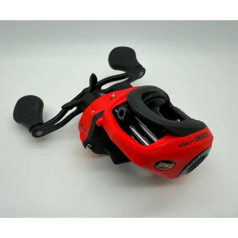 Lew's MHS1SH Mach Smash Speed Spool SLP Baitcast Reel, RH Black/Red Used No Box - Your Premium Fishing Gear Store Rods Lines Baits Accessories* Bait