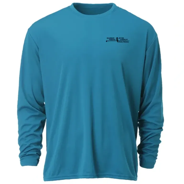 Logo Kingfisher Junkie L/S Performance Shirt Electric Blue w/ Right Chest, Back Logo - Your Premium Fishing Gear Store Rods Lines Baits Accessories* Shop All