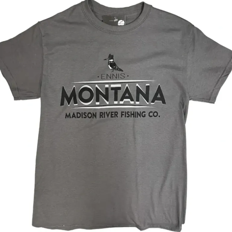 Logo Kingfisher S/S T-Shirt Charcoal with Kingfisher - Your Premium Fishing Gear Store Rods Lines Baits Accessories* Shop All