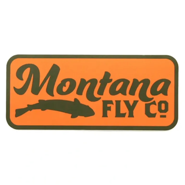MFC Rectangle Sticker - Retro Fish Logo Orange (4in. X 2in.) - Your Premium Fishing Gear Store Rods Lines Baits Accessories* Shop All
