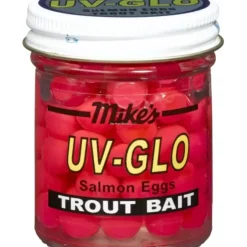 Mike's UV Glo Salmon Eggs, Pink 1.1 oz Jar - Your Premium Fishing Gear Store Rods Lines Baits Accessories^ Cheap