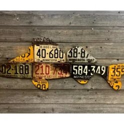Minnesota Antique Walleye License Plate Art - Your Premium Fishing Gear Store Rods Lines Baits Accessories* Shop All