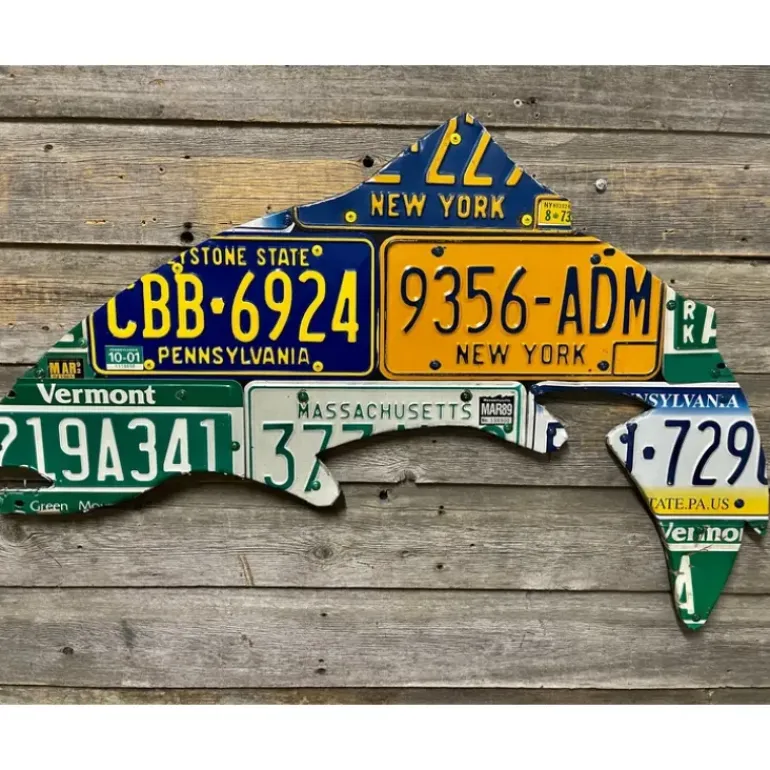 Mixed Northeast Trout License Plate Art - Your Premium Fishing Gear Store Rods Lines Baits Accessories* Shop All