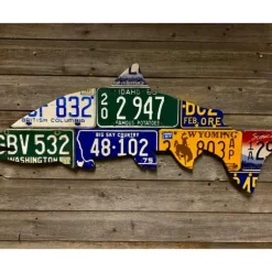 Mixed Pacific Northwest Steelhead License Plate Art - Your Premium Fishing Gear Store Rods Lines Baits Accessories* Shop All