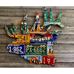 Mixed Western States Elk License Plate Art - Your Premium Fishing Gear Store Rods Lines Baits Accessories* Shop All