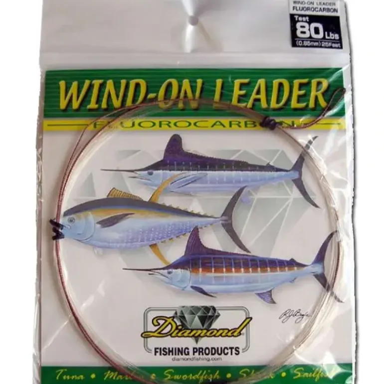 Momoi Diamond Fluorocarbon Wind-On Leader 90lb 25ft Clear White - Your Premium Fishing Gear Store Rods Lines Baits Accessories* Fishing Line