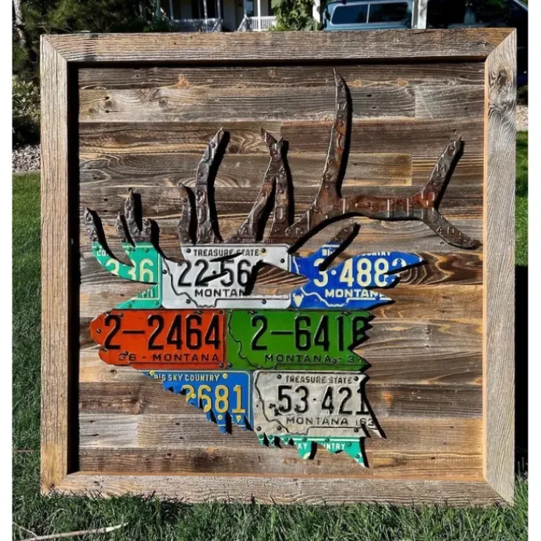Montana Elk License Plate Art - Your Premium Fishing Gear Store Rods Lines Baits Accessories* Shop All
