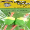 Mr. Crappie YG Twist On Twist Off Unweighted Pear Float, 1 1/2" Yellow/Green - Your Premium Fishing Gear Store Rods Lines Baits Accessories* Fishing Line