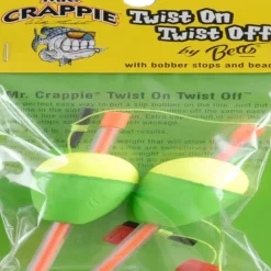 Mr. Crappie YG Twist On Twist Off Unweighted Pear Float, 1 1/2" Yellow/Green - Your Premium Fishing Gear Store Rods Lines Baits Accessories* Fishing Line