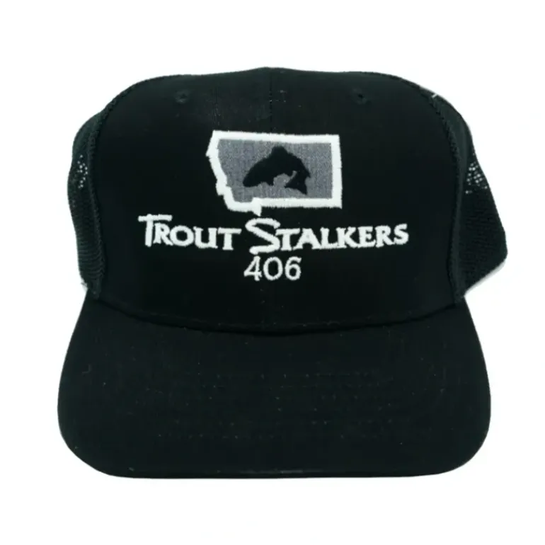 MTS Logo Heavy D Mesh Trucker Black/Black - Your Premium Fishing Gear Store Rods Lines Baits Accessories* Shop All