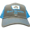 MTS Logo Sideline Trucker Dark Grey/Neon Blue - Your Premium Fishing Gear Store Rods Lines Baits Accessories* Fishing Line
