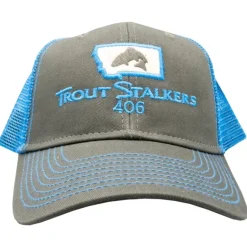 MTS Logo Sideline Trucker Dark Grey/Neon Blue - Your Premium Fishing Gear Store Rods Lines Baits Accessories* Fishing Line