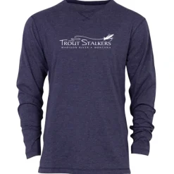 MTS Logo Slub L/S Crew Navy Heather - Your Premium Fishing Gear Store Rods Lines Baits Accessories* Shop All