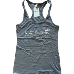 MTS Logo Womens RacerBack Tank Dark Grey - Your Premium Fishing Gear Store Rods Lines Baits Accessories* Shop All