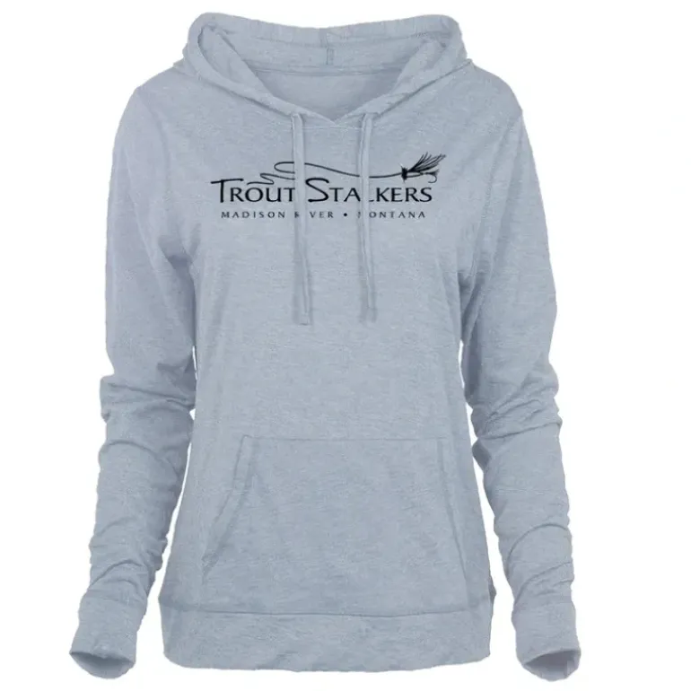 MTS Logo Women's Slub Hoody Blue Fog - Your Premium Fishing Gear Store Rods Lines Baits Accessories* Shop All