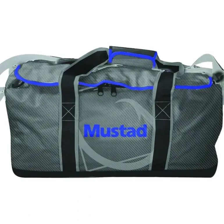 Mustad Boat Bag 18" Dark Grey/Blue 500D Tarpaulin PVC Reflective Logo - Your Premium Fishing Gear Store Rods Lines Baits Accessories* Shop All