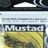 Mustad Rolling Swivel w/Diamond Eye&Snap Black - Your Premium Fishing Gear Store Rods Lines Baits Accessories* Fishing Line