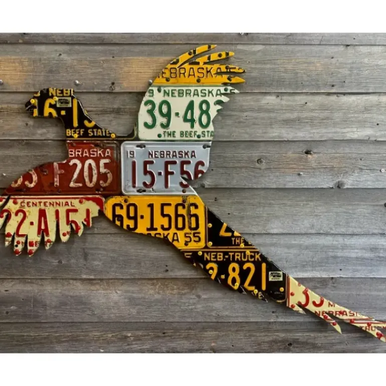 Nebraska Pheasant License Plate Art - Your Premium Fishing Gear Store Rods Lines Baits Accessories* Shop All