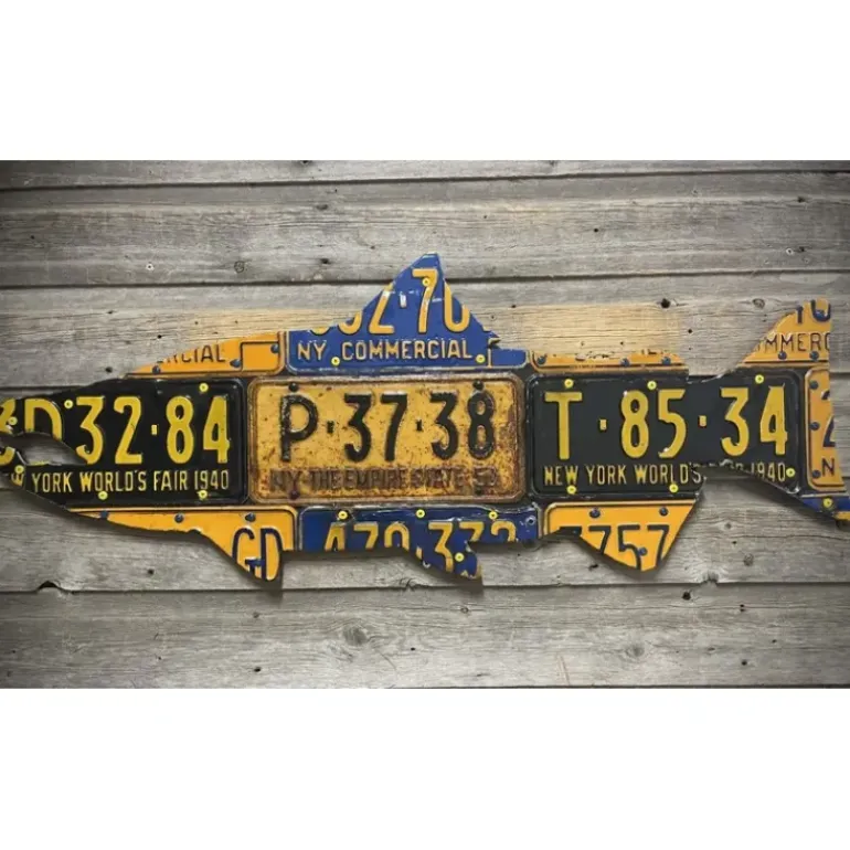 New York Chinook Salmon License Plate Art - Your Premium Fishing Gear Store Rods Lines Baits Accessories* Shop All