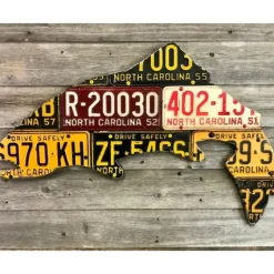 North Carolina Antique Trout License Plate Art - Your Premium Fishing Gear Store Rods Lines Baits Accessories* Shop All