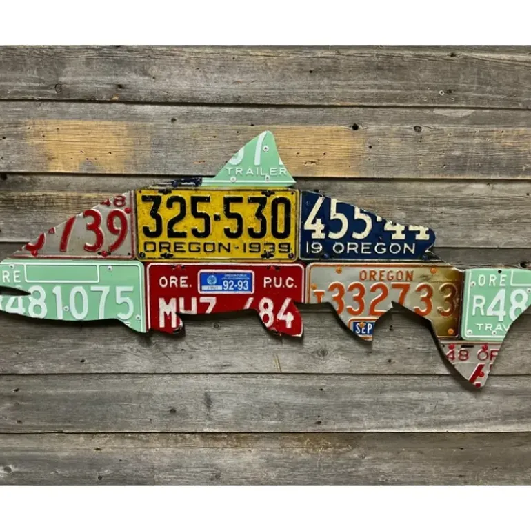 Oregon Antique Steelhead License Plate Art - Your Premium Fishing Gear Store Rods Lines Baits Accessories* Shop All
