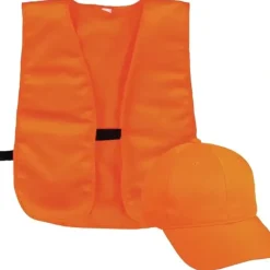 Outdoor Cap Blaze Orange Vest w/Structured Cap - Your Premium Fishing Gear Store Rods Lines Baits Accessories* Shop All