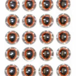 Oval Pupil 3D Eyes - Orange/Black - Your Premium Fishing Gear Store Rods Lines Baits Accessories* Fly Fishing