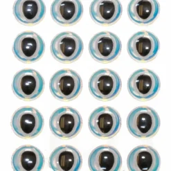 Oval Pupil 3D Eyes - Pearl/Black - Your Premium Fishing Gear Store Rods Lines Baits Accessories* Fly Fishing