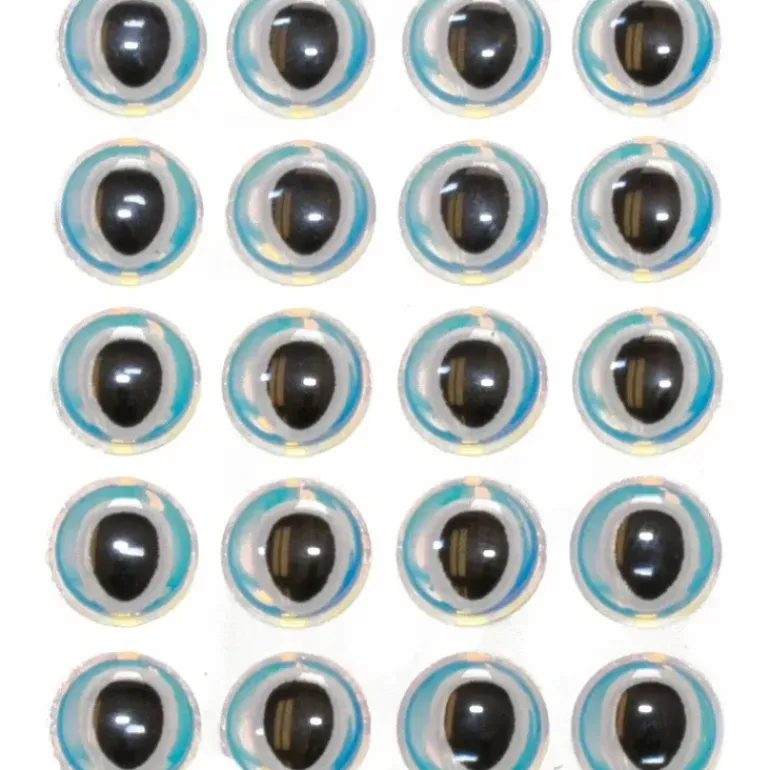 Oval Pupil 3D Eyes - Pearl/Black - Your Premium Fishing Gear Store Rods Lines Baits Accessories* Fly Fishing