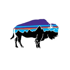 Patagonia Fitz Roy Bison Small Sticker - Your Premium Fishing Gear Store Rods Lines Baits Accessories* Shop All