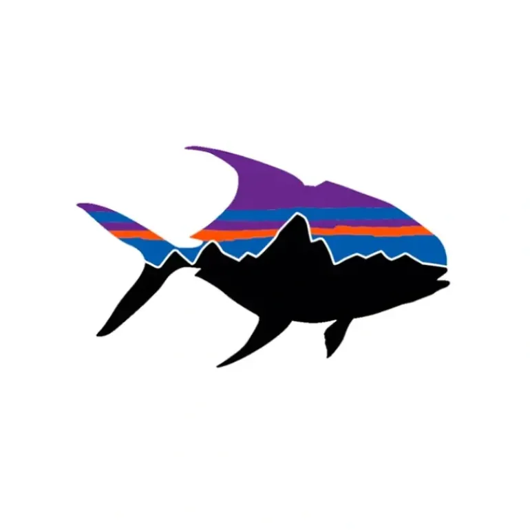 Patagonia Fitz Roy Permit Small Sticker - Your Premium Fishing Gear Store Rods Lines Baits Accessories* Shop All